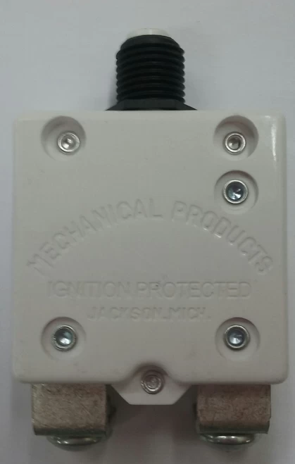1648-084-050 Plastic Bushing 50 Amp Push To Reset Breaker, Screw Terminals, White Button - Image 2