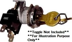 8980P26 Eaton Security Rotary Keylock, Tumbler Type, Use With 2 Or 3 Position Toggle Switches