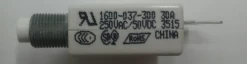 1600-037-300 Push To Reset Circuit Breaker, 30 Amps, White Button, Spade Terminals