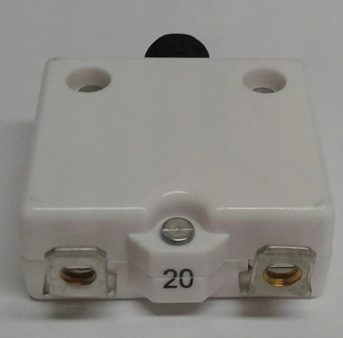 1680-219-200 Mechanical Products Push To Reset 20 Amp Circuit Breaker, Screw Terminals, Black Button - Image 2