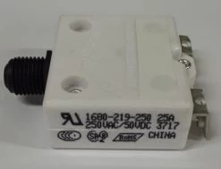 1680-219-250 Mechanical Products Push To Reset 25 Amp Circuit Breaker, Screw Terminals, Black Button