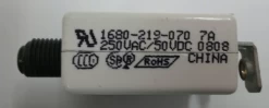 1680-219-070 Push To Reset 7 Amp Circuit Breaker, Mechanical Products, Black Button, Screw Terminals