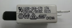 1680-264-170 Mechanical Products 17 Amp Push To Reset Circuit Breaker, Spade Terminals