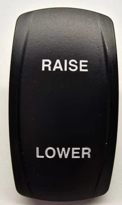 Carling V Series Black Rocker Switch Laser Etched With Raise Lower