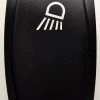 Single Work Light Icon On Black Carling Laser Etched Actuator For V Series Rocker Switch