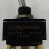 LT-2561-604-012 Carling On-Off-On Blue Lit Tip Double Pole Toggle Switch, Lit In All Positions, Spade Terminals