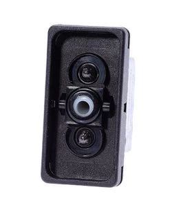 V8D2U661 Carling V Series Contura X Rocker Switch, Double Momentary, Spring Return To Center Off, Single Pole, Bezel