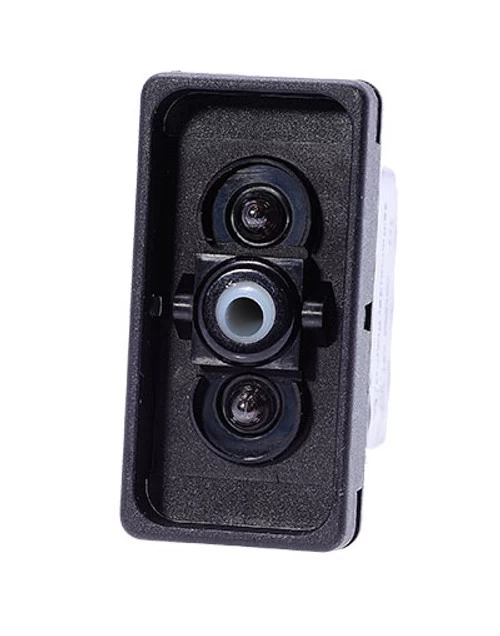 V8D2U661 Carling V Series Contura X Rocker Switch, Double Momentary, Spring Return To Center Off, Single Pole, Bezel