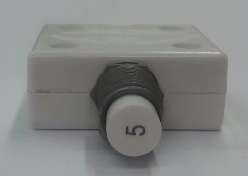 1600-082-050 Push To Reset Circuit Breaker, 5 Amp, White Button, Bent Screw Terminals - Image 3