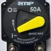 875-S1-050-2 Heavy Duty Marine Grade Surface Mount 50 Amp Circuit Breaker, Switchable Bar Arm