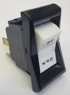 8961K214 Eaton DPST On-Off Rocker Switch, On-Off Horizontal Legend & Black Raised Bezel