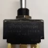 LT-2561-640-012-XAS1 Carling On-Off-On Blue Lit Tip DPDT Toggle Switch, Lit Blue Only In On Positions