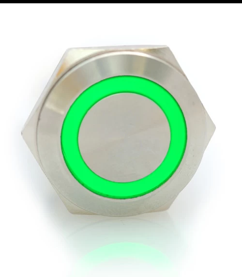 DH221LBSRGN 22 Mm Anti Vandal Sealed Latching Push Button Switch, Red Or Green Lighting Ability - Image 2