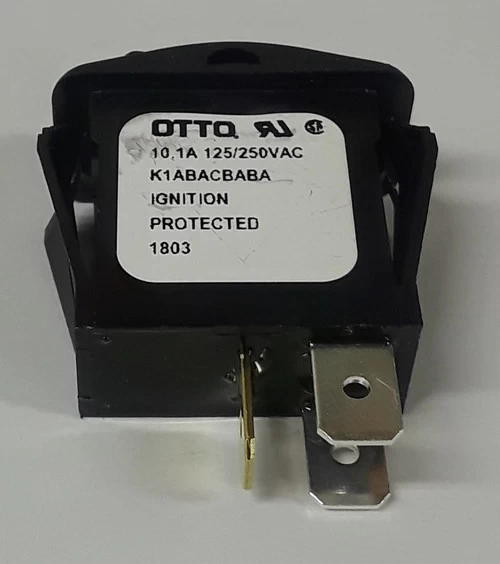 K1ABACBABA Otto SPST On-Off Illuminated Rocker Switch, 12 Volt Red Indicator - Image 2