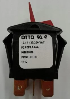 K2ADPAAAAA Momentary On- Off- Maintained On Otto K2 Series Sealed Rocker Switch, Red Paddle Actuator