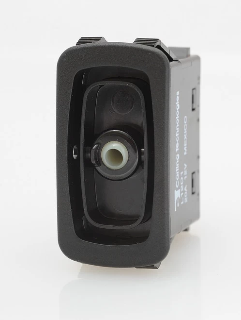 L12D1S001-00000-000, Carling Momentary On-Off Rocker Switch, No Lamps, Spade Terminals
