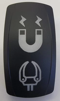 Magnet Grapple Icon Black Carling Laser Etched Actuator, VVPZCXX