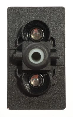 V1D1KXXB-000-XLU1 Carling Rocker Switch On-Off With 2 Blue Leds, Single Pole, Spade Terminals