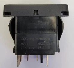 V8D1W661-00000-000 SPDT Double Momentary Rocker Switch, 2 Ind Lamps, Raised Bezel