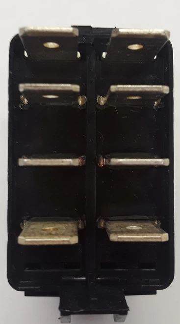 VED2160B Carling V Series On-On-On Rocker Switch, Single Pole, Triple Throw, Spade Terminals, One Lamp - Image 3