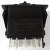 VJD2UXXB-00000-000-XLU1 On-Off-On Carling V Series Rocker Switch, 2 Ind Blue Leds