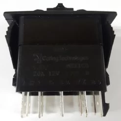 VJD2UXXB-00000-000-XWHT1 On-Off-On Carling V Series Rocker Switch, 2 Ind White Leds