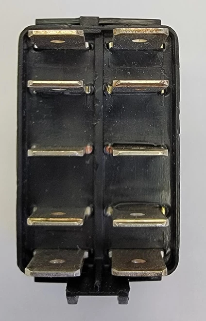 VLD2YHHB Carling V Series Double Pole Double Momentary Rocker Switch, 2 Green Leds - Image 3