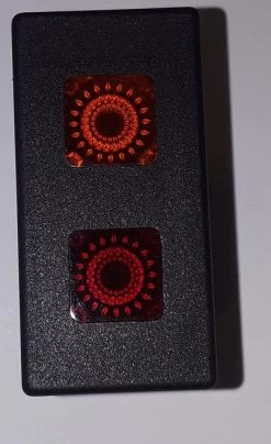 VP166-B11RE-00000 Carling 12 Volt Incandescent Rectangular Red & Amber Indicator Light