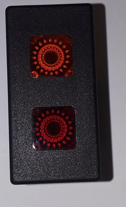 VP166-B11RE-00000 Carling 12 Volt Incandescent Rectangular Red & Amber Indicator Light