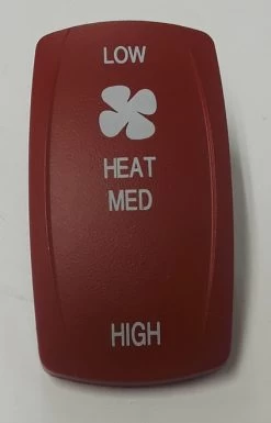 VVPZSAF-1XX-XQHE1 Carling Red Laser Etched Rocker Switch Actuator With Icons