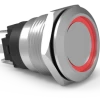 AV1-1A211A-R00 19 Mm Momentary Anti Vandal, Red Ring Illumination