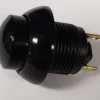 P9M-211122 Otto Latching On-Off Sealed Push Button Switch, Raised Black Button