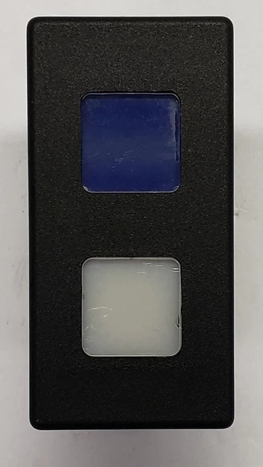 VP166-B119W-00000 Carling Rectangular 1 Blue, 1 White Lens 12 Volt Indicator Light - Image 2