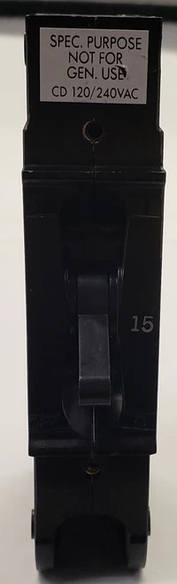CD1-A3-DU0015-01A Eaton Heinemann 15 Amp Circuit Breaker, 120/240 Volt