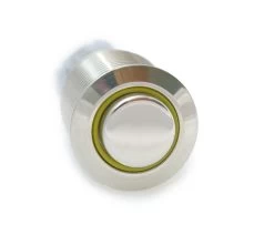 CH2NESY110S 16 Mm Anti Vandal Sealed Momentary Push Button Switch, 110 Volt Yellow Lit Ring