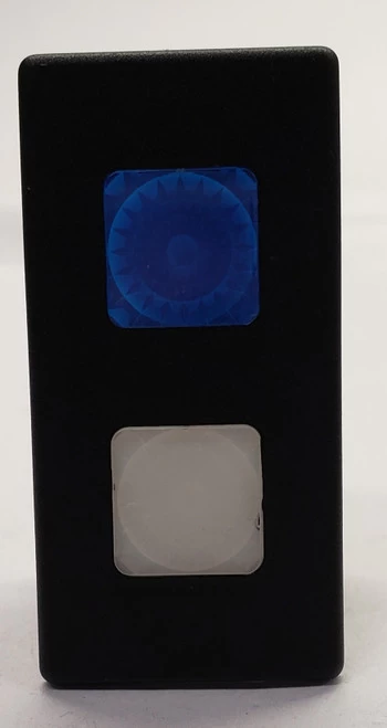 VP166-B119W-00000 Carling Rectangular 1 Blue, 1 White Lens 12 Volt Indicator Light