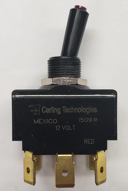 LT-2561-701-012 Carling Red Lit Tip Toggle Switch, On-Off-On, 12 Volt - Image 2
