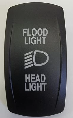 Flood Light, Head Light & Icon Black Carling Laser Etched Actuator, VVPZCXX