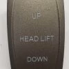 VVPZEXX-1XX-XUHL1 Pewter Laser Etched "UP, HEADLIFT, DOWN" Etched