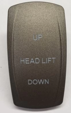 VVPZEXX-1XX-XUHL1 Pewter Laser Etched "UP, HEADLIFT, DOWN" Etched