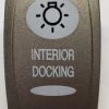 Pewter Interior Docking Carling V Series Rocker Switch Cap, Pewter With 1 White Lens, Master Light Symbol
