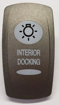 Pewter Interior Docking Carling V Series Rocker Switch Cap, Pewter With 1 White Lens, Master Light Symbol
