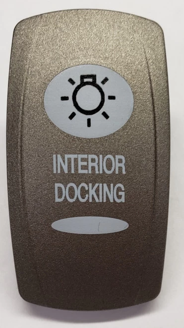 Pewter Interior Docking Carling V Series Rocker Switch Cap, Pewter With 1 White Lens, Master Light Symbol