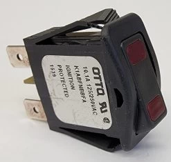 K1ABFNBBFA Otto K1 Sealed On-Off-On Rocker Switch, 2 12 Volt Red LEDS