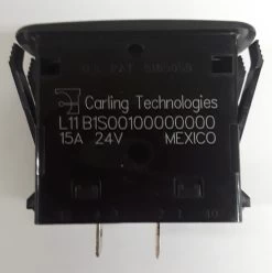 L11B1S001-000000-000 Carling SPST L Series Rocker Switch, On-Off