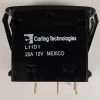 L11D1A601 Single Pole On-Off Carling L Series Rocker Switch, One Independent Lamp, Spade Terminals, Raised Bezel