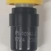 Otto P1-10142-2 Momentary On Yellow Push Button With Forklift Lower Icon In Black