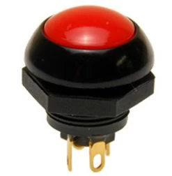 P9-113121 Otto Flush Push Button Switch, Momentary, Two Circuit, Red Button
