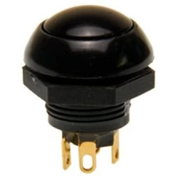 P9-113122 Otto Black Flush Push Button, Momentary, Two Circuit