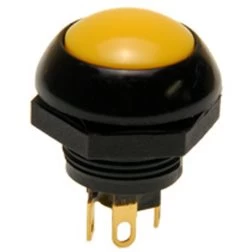 P9-113124 Otto Flush Yellow Push Button Switch, Two Circuit, Momentary